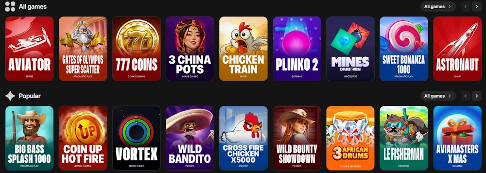 1Win Casino Games